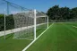 Preview: Eckverschweißtes Schäper Wettkampf-Fußballtor mit freier Netzaufhängung, Typ 1, in Hülsen stehend, weiß lackiert