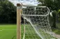 Preview: Holz-Fußballtor, Typ 2, in Hülsen stehend auf Fußballplatz, Detail Netzbügel aus Aluminium Preview: Holz-Fußballtor, Typ 2, in Hülsen stehend auf Fußballplatz, Detail Netzbügel aus Aluminium