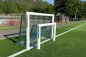 Preview: Profi Minifussballtor aus Ovalprofil, weiß pulverbeschichtet, hier 2 Tore auf dem Platz