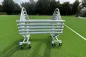 Preview: Transportwagen für Minifußballtore, hier auf Sportplatz mit 5 Minitoren, Frontansicht