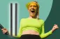 Preview: Einfache Tennispfosten, 1 Paar als Set, schwarz