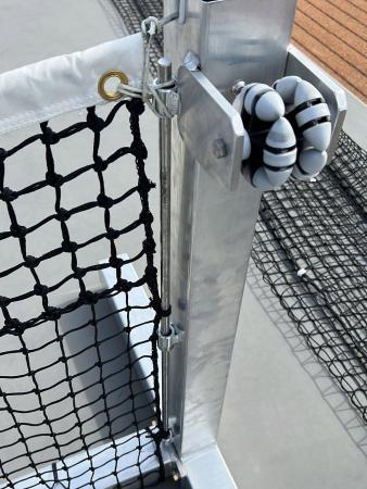 Pickleballpfosten, Detail