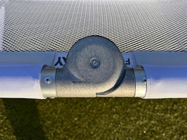 Klappbares Fußballtor, Gelenke aus Aluminium, kein Kunststoff