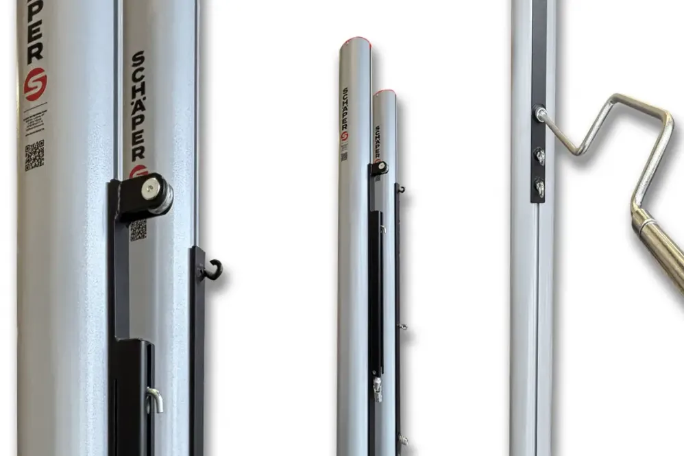 Einfacher Volleyball-Mehrzweckpfosten, eloxiert