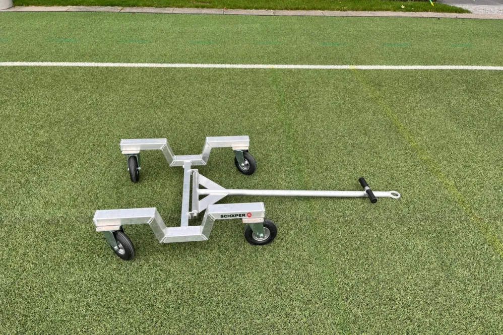 Transportwagen für Fußballtore mit Zugdeichsel, 2 Stück