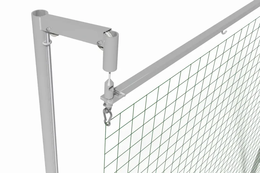 Schäper Ballfangzaun "Komfort" aus Aluminium, Netz absenkbar