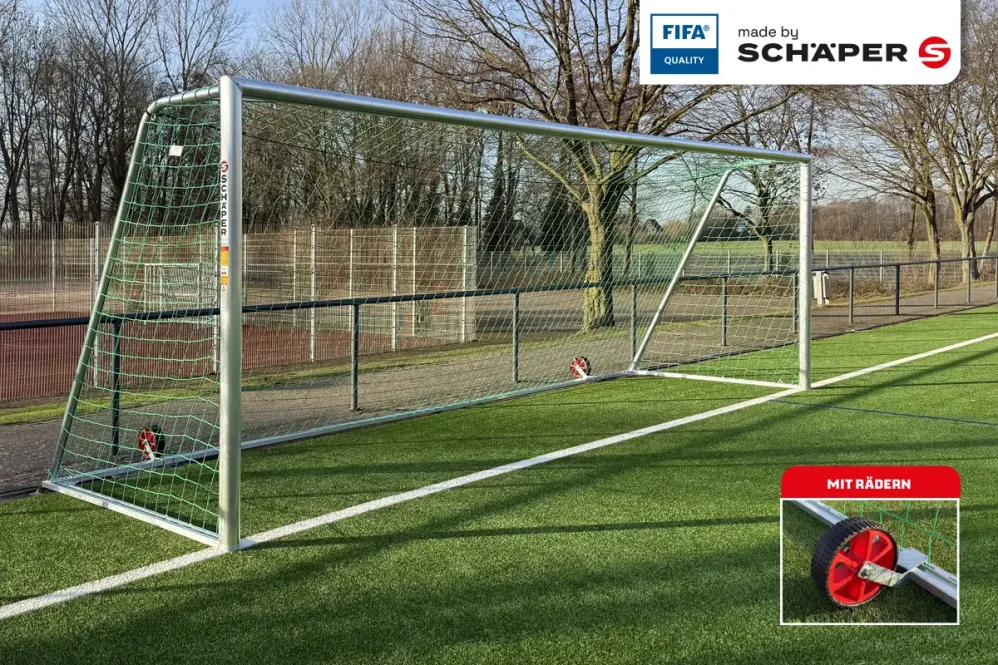 Trainingsfußballtor FIFA mit Rädern
