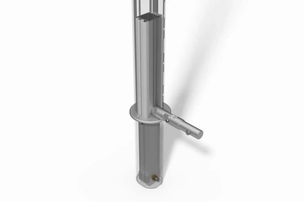 Adapter zur Neigungseinstellung von Fußballtoren Typ 1 oder Typ 2 in Hülsen