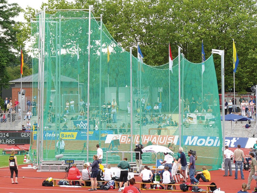 Diskus- und Hammerwurfschutzgitter „Komfort“, 7 auf 10 Meter