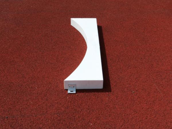 Kugelstoßbalken aus Vollkunststoff, mit IAAF-Zertifikat