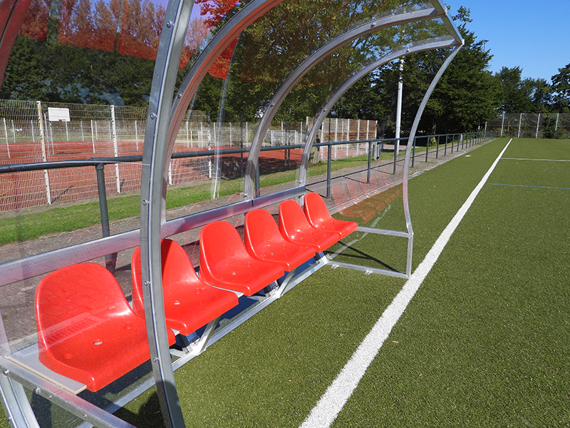 Spielerkabine "modular" und teilverschweißt | Sportschäper