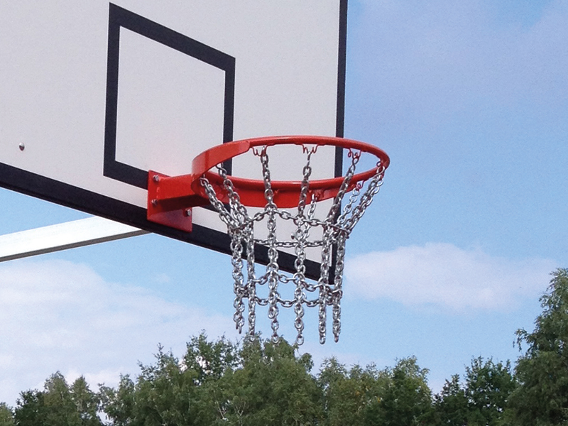 Robustes Basketballnetz Außenbereich Verzinkte Stahlkette Netz Basketball 