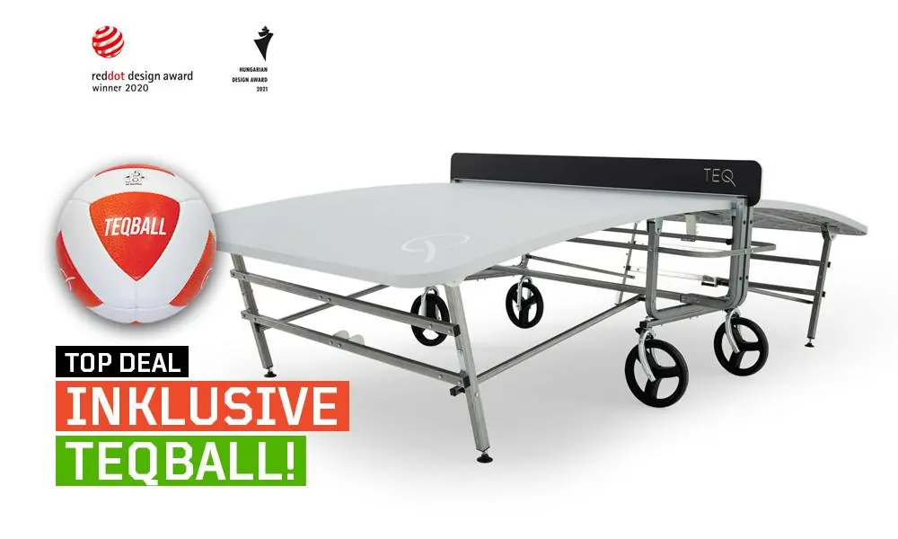 Gebogene Tischtennisplatte
TEQ in grau Gebogene Tischtennisplatte
TEQ in grau