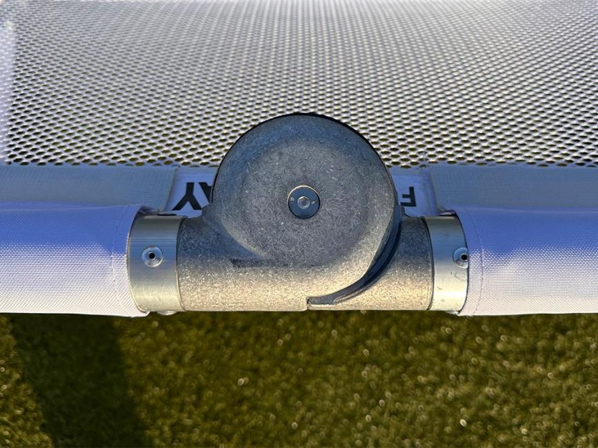 Klappbares Fußballtor, Gelenke aus Aluminium, kein Kunststoff