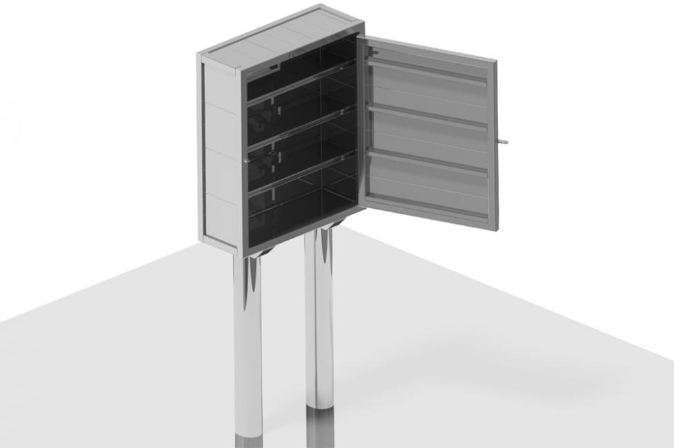 Geräteschrank für Stoßkugeln