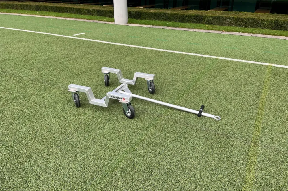 Transportwagen für Fußballtore mit Zugdeichsel, 2 Stück