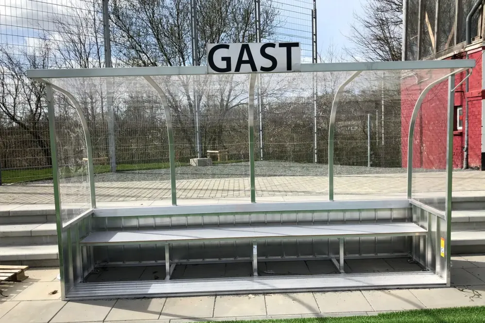Schild "Gast" für Spieler- und Betreuerkabinen