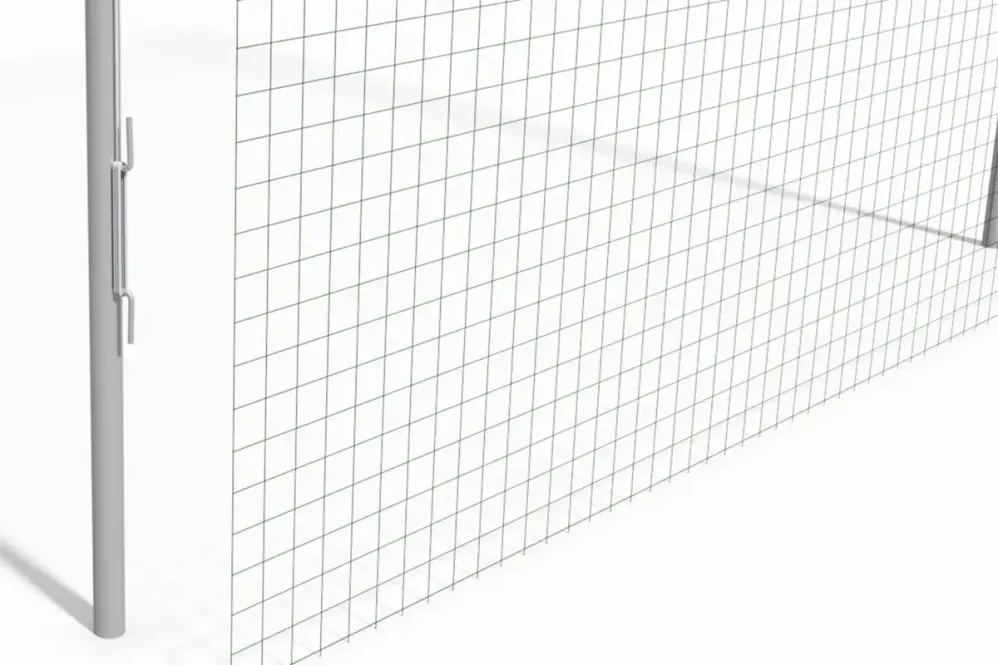 Schäper Ballfangzaun "Komfort" aus Aluminium, Netz absenkbar
