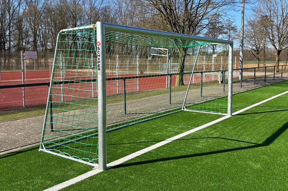 Teilverschweißtes Jugendfussballtor, 6-teilig zerlegbar, Weiß lackiert