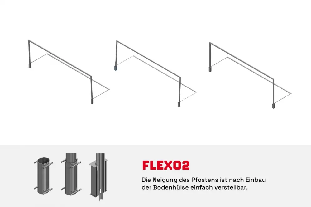 BodenhülsenFlexo2 für Profile 120x100 mm,