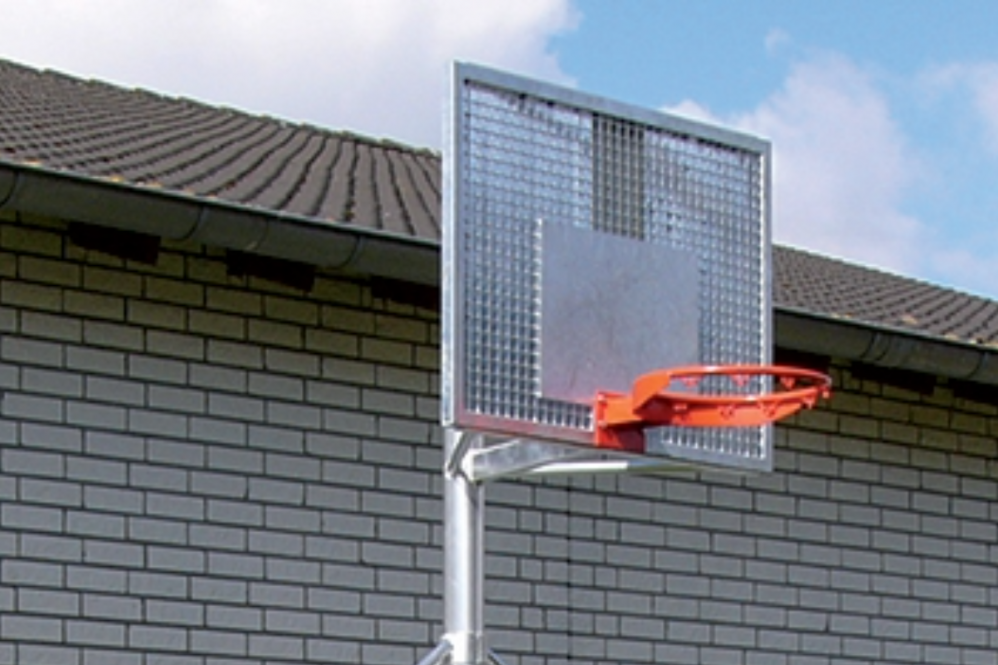 Aluminium Fußball-Bolzplatztor mit Basketballzielbrett B-Ware