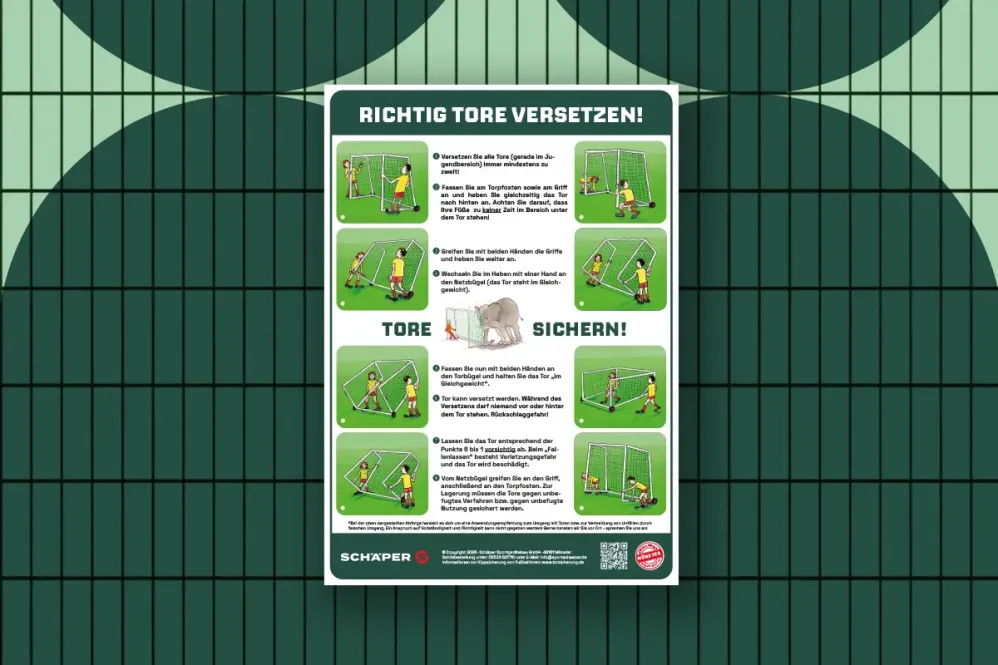 Hinweisschild Tore richtig versetzen