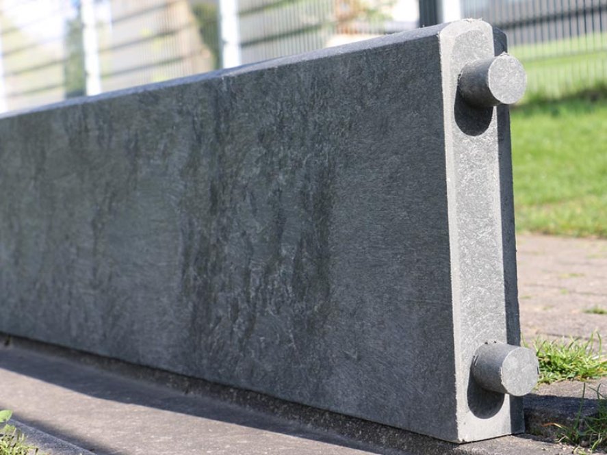 Prallschutzbohle aus Kunststoff, grau oder braun