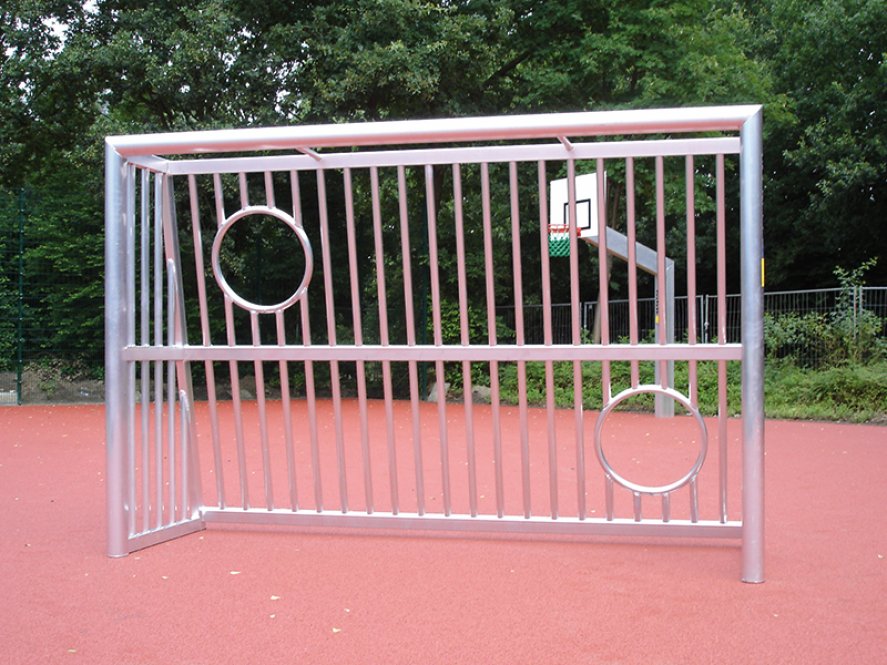 Aluminium Fußball-Bolzplatztor mit Schusswand