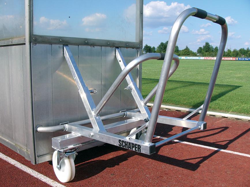 Hubgestell für Spielerkabinen / Betreuerkabinen