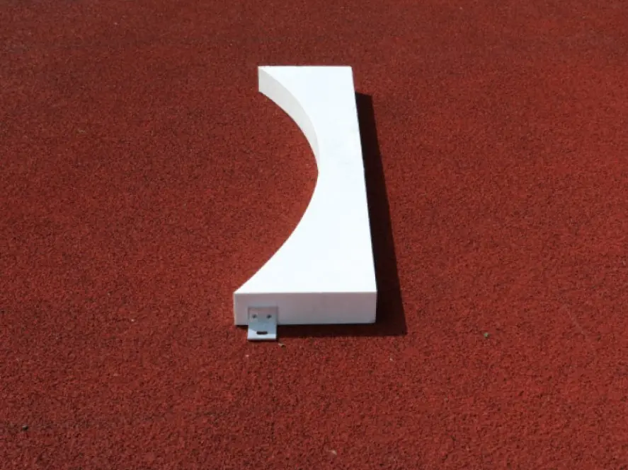 Kugelstoßbalken aus Vollkunststoff, mit IAAF-Zertifikat