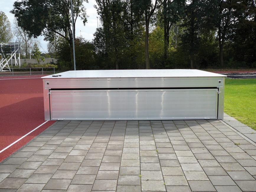 Sicherheitsabdeckung für Stabhochsprunganlagen