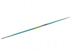Ein türkis farbener Wettkampf-Speer Viking, 600g