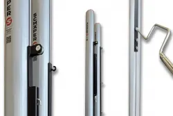 Einfacher Volleyball-Mehrzweckpfosten, eloxiert