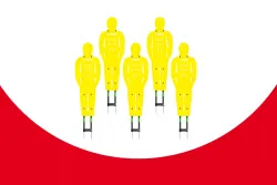 Freistoß-Dummy Set mit 5 gelben Dummies