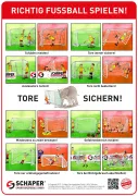 Hinweisschild Richtig Fußball spielen