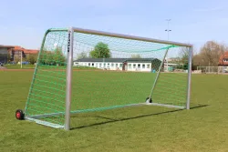 Jugend-Fussballtor mit integrierten Gewichten; Tragegriffen, Tornetz und Rädern