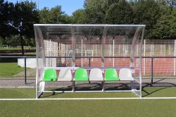 Spielerkabine Modular mit Sitzen grün/ weiß