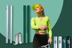 Tennispfosten, Alu blank, eckig