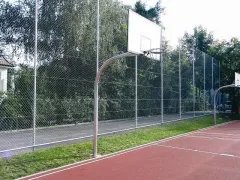 Basketballständer 1 Mast gebogen