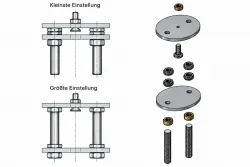 Adapter zur Höheneinstellung von Fußballtoren Typ 1 oder Typ 2 in Hülsen