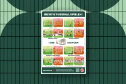 Hinweisschild Richtig Fußball spielen