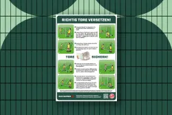 Hinweisschild Tore richtig versetzen