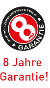 8 Jahre Garantie